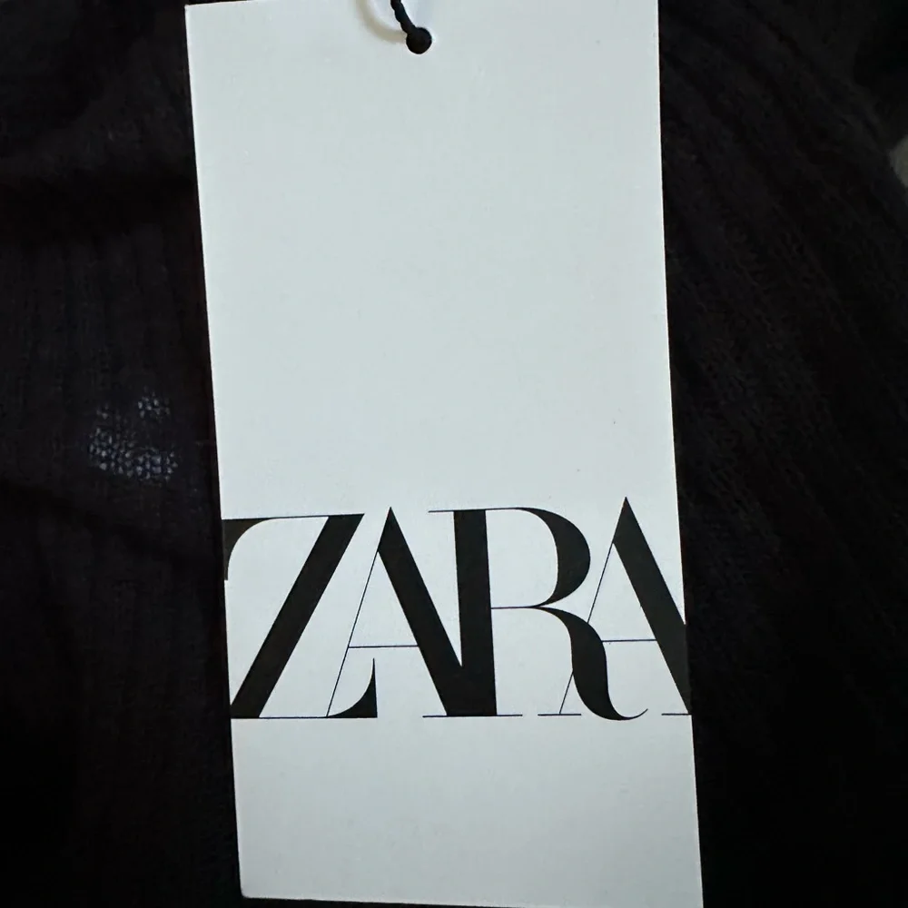 NWT Zara Black Sheer Turtleneck Sweater - Medium - Picture 7 of 9